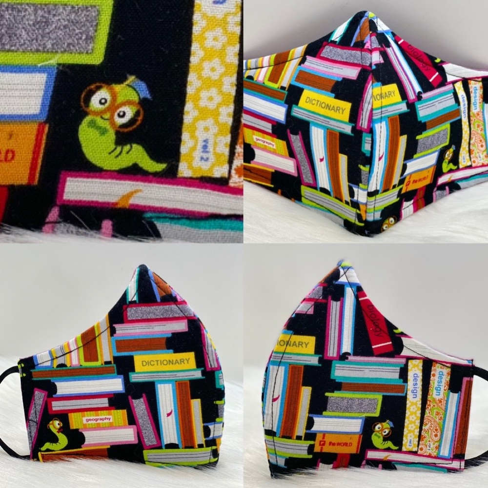 Bookworms back to school adult face mask